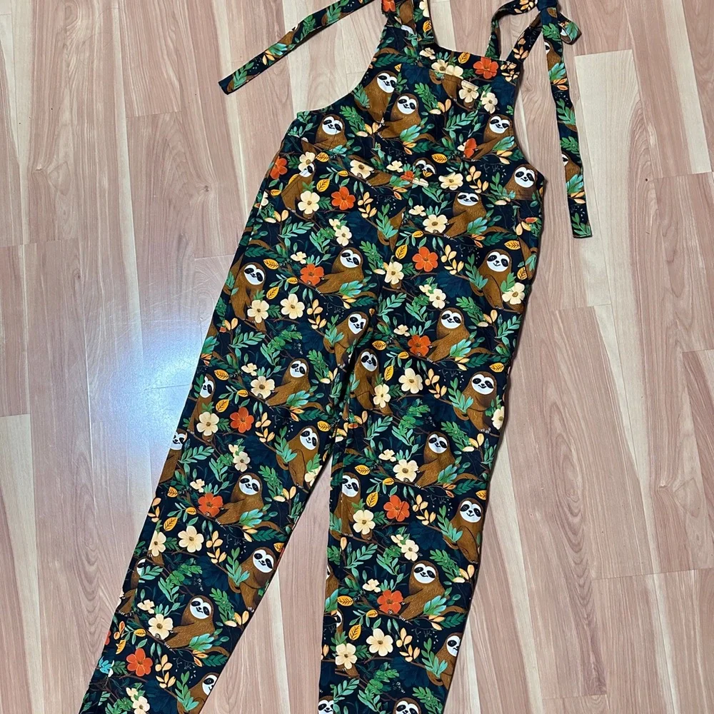 Sloth and Floral Print Jumpsuit - Picture 4 of 7